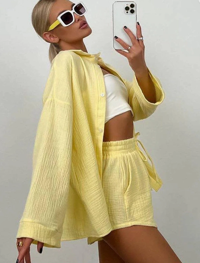Textured Tie Short