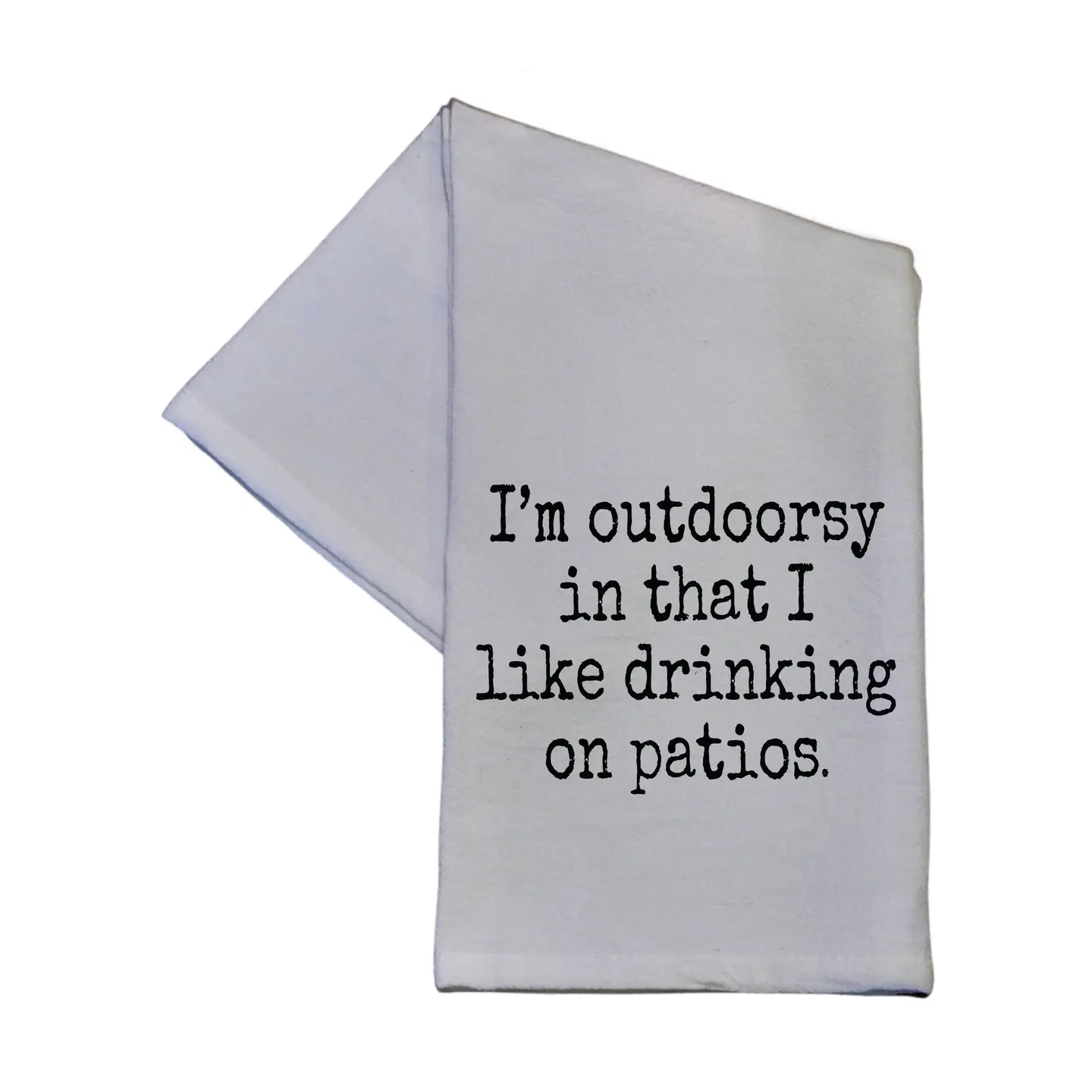I'm Outdoorsy I Like Drinking On 16x24 Cotton Hand Towel