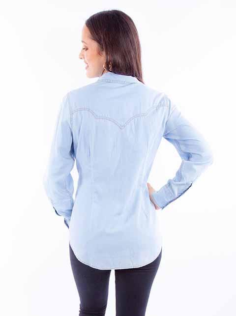Scully L/S Western Top with Snap Closure