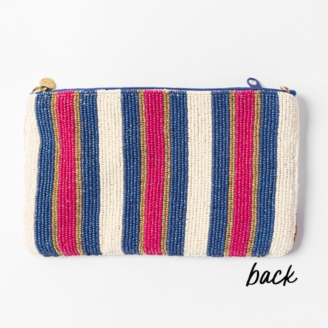Leila Boot Seed Bead Clutch with Strap