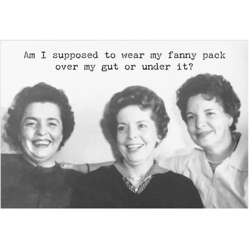 Primitives By Kathy Fanny Pack Greeting Card