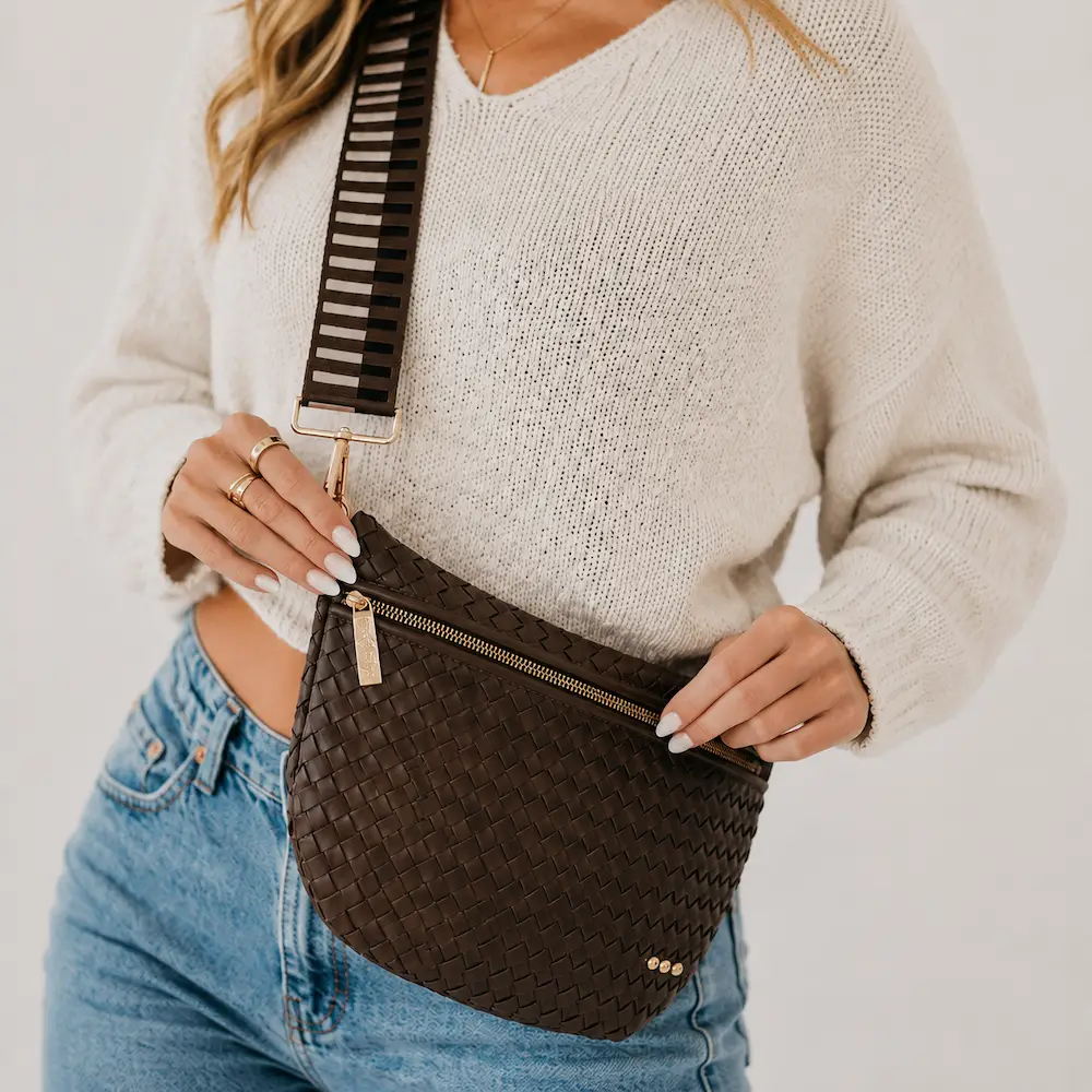 Westlyn Woven Bum Bag - Chocolate