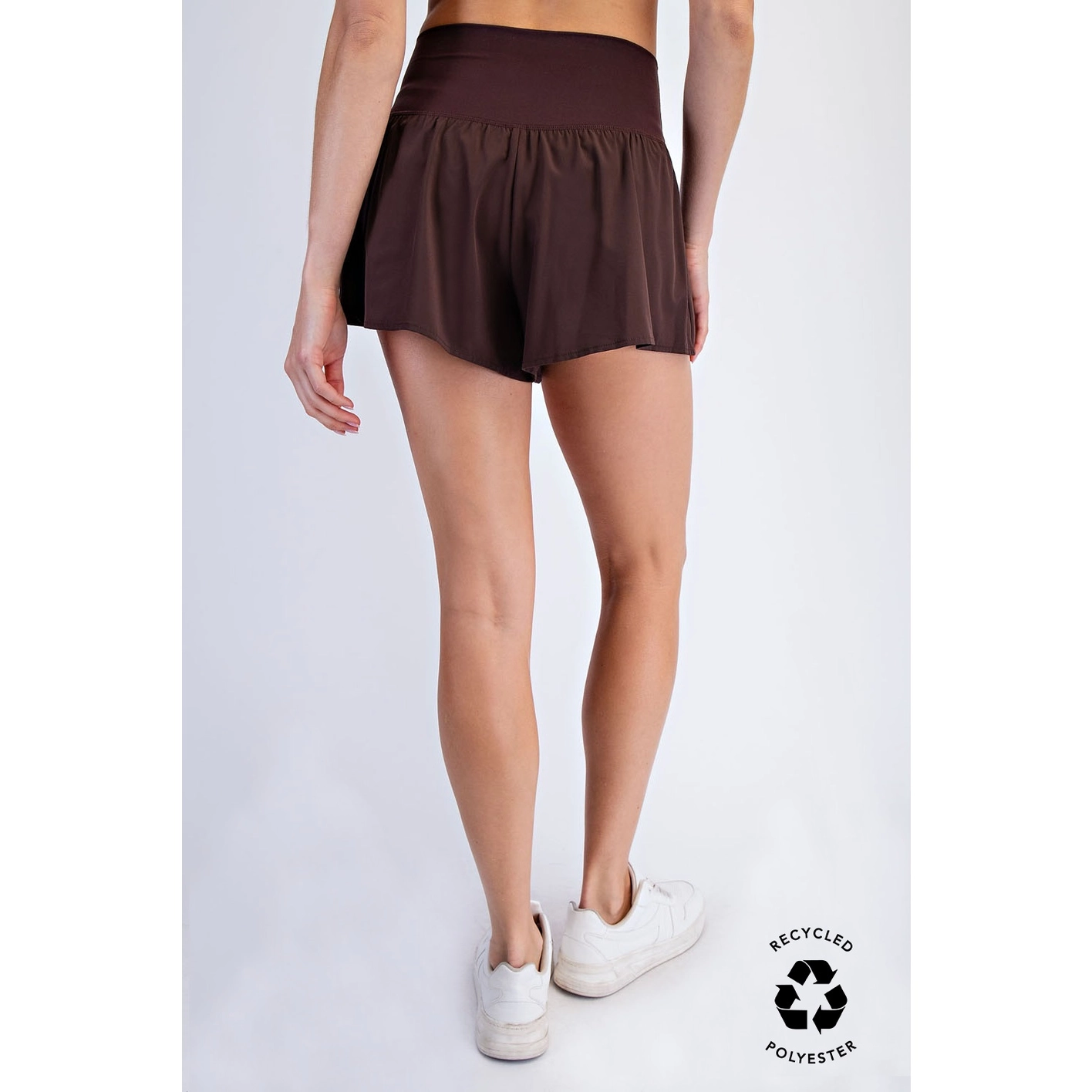 V Crossover Flared Short - Espresso