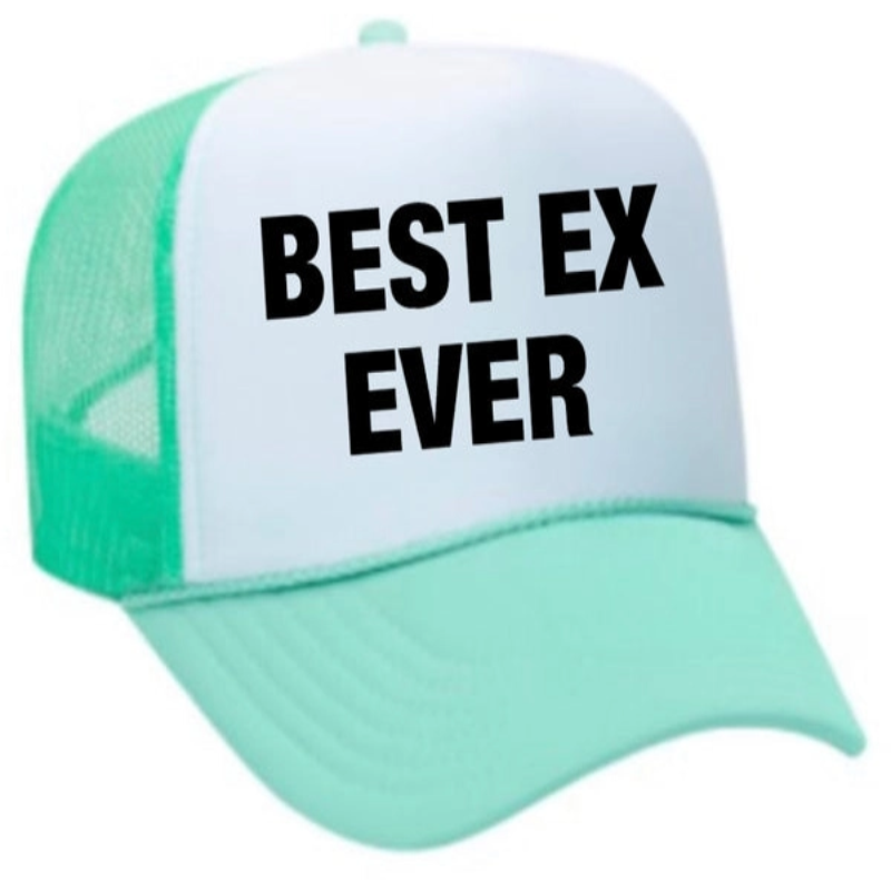Best Ex Ever Trucker Hat | SeaFoam/White
