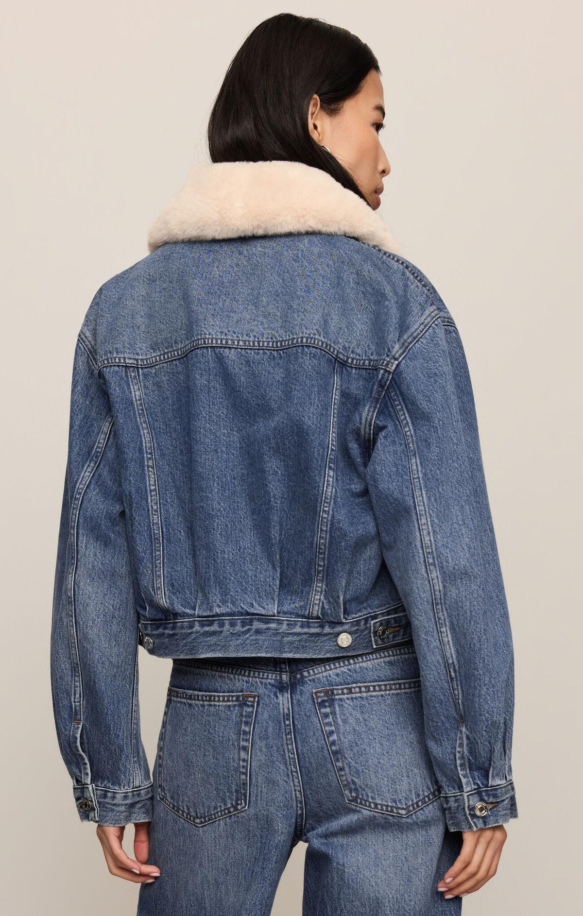 The Daily Denim Fur Jacket - Hush