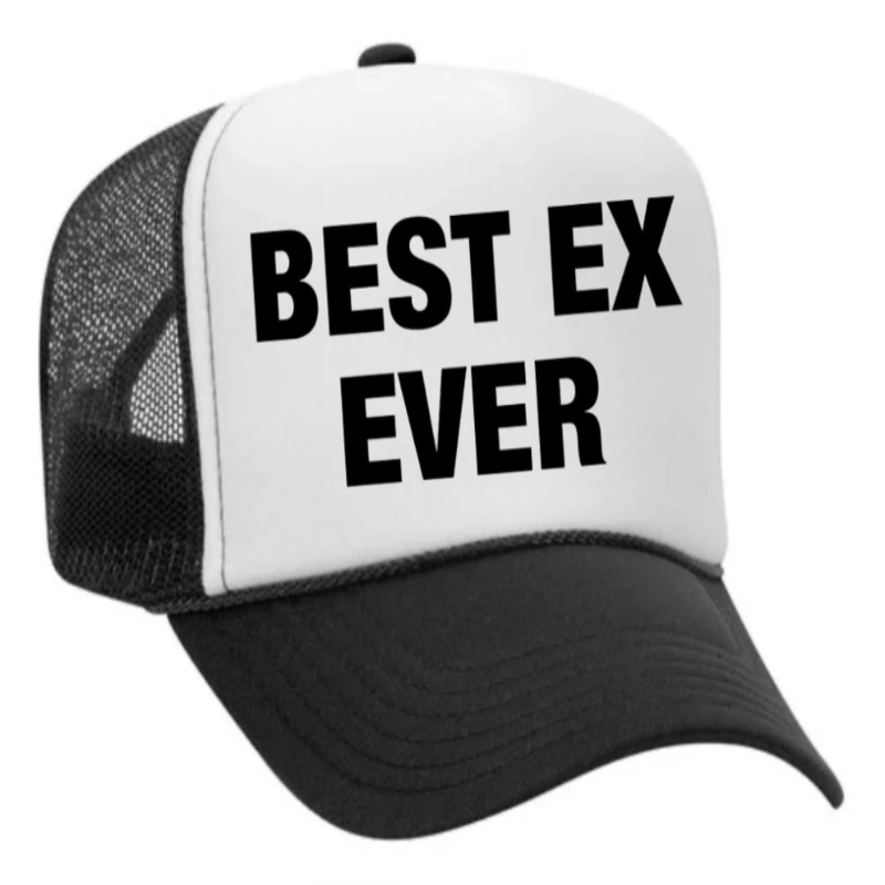 Best Ex Ever Trucker Hat | Black/White