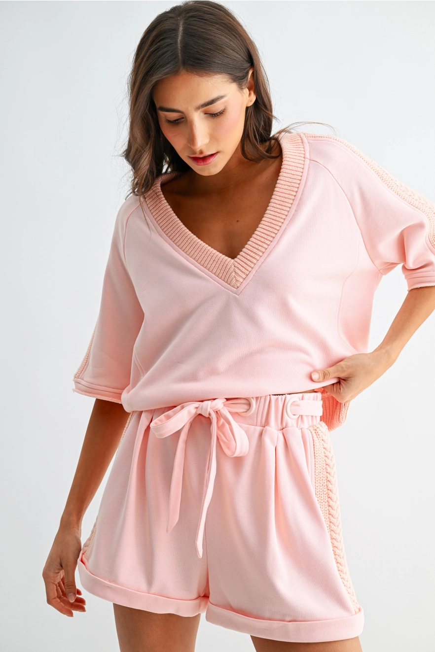 Knit Trim Lounge Shorts