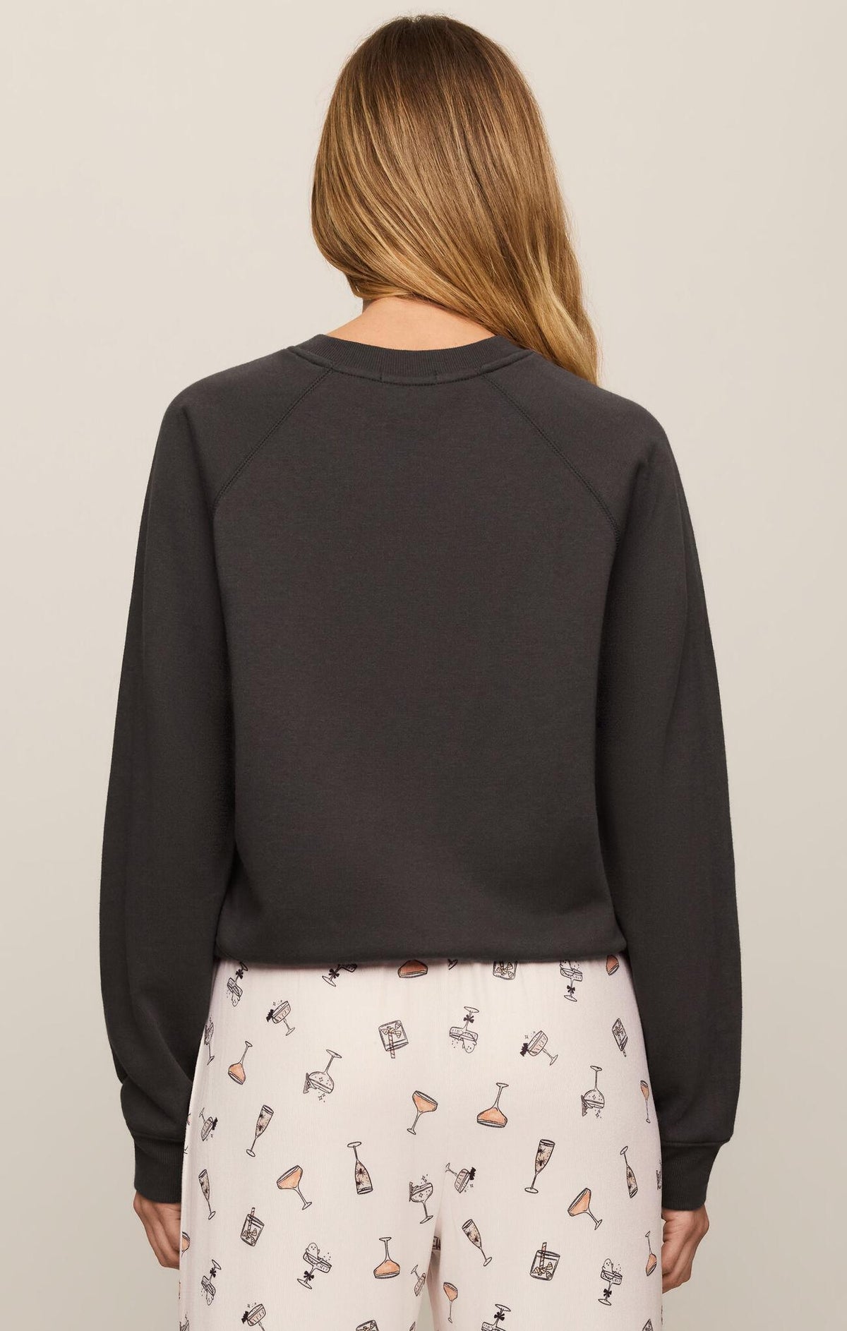 Booze Sweatshirt - Ash Black