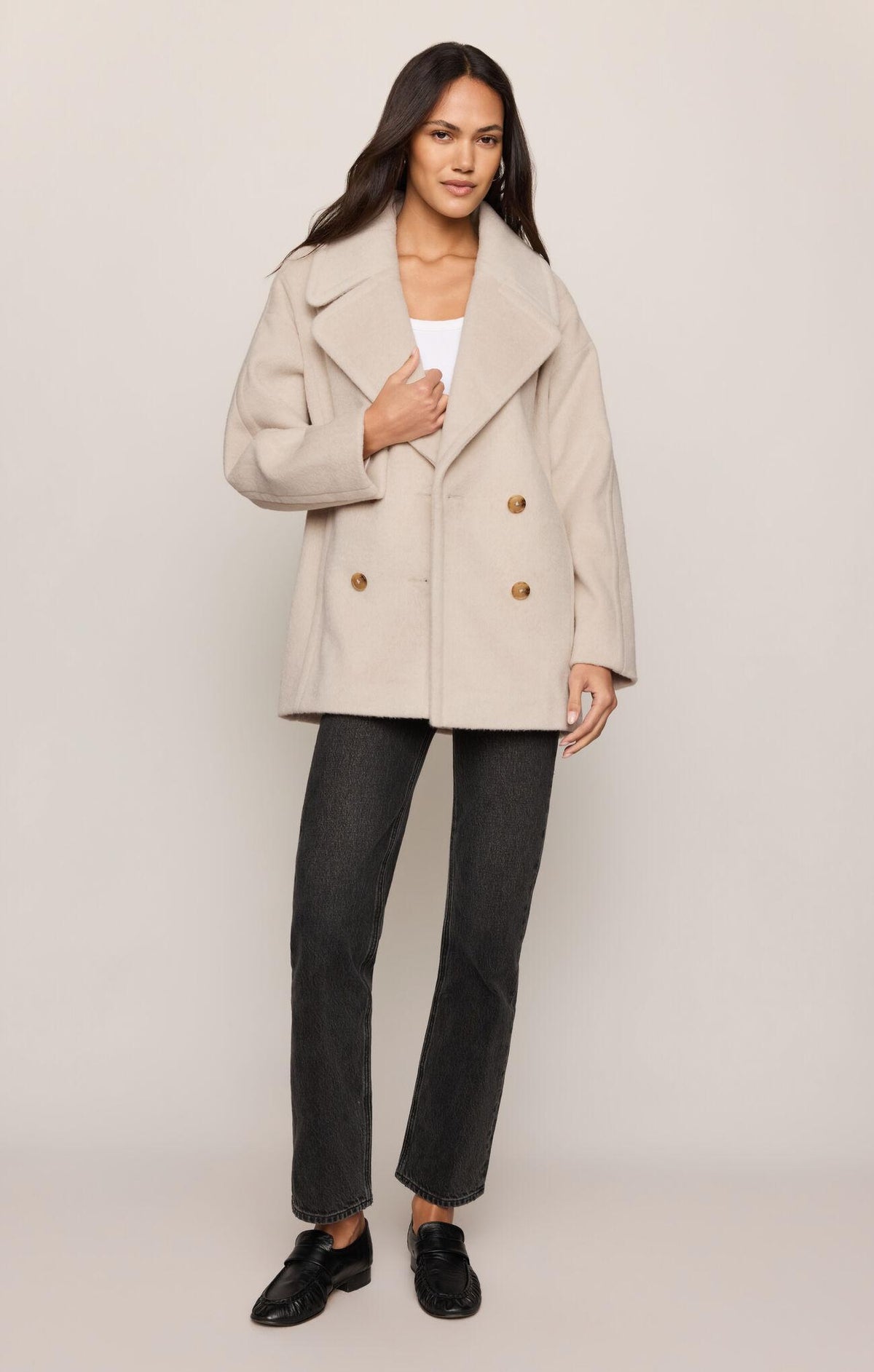 Imogen Cocoon Coat - Frosted Pearl