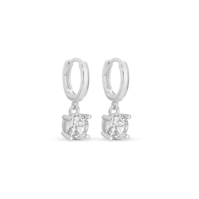 Splendid Iris Faux Diamond Huggies