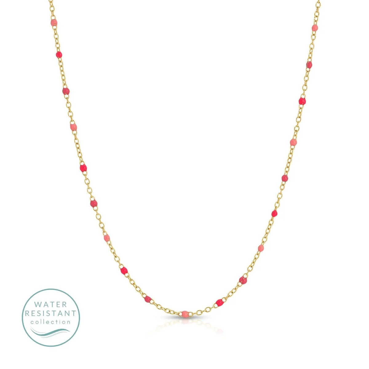 Necklace - Colorful dotted chain