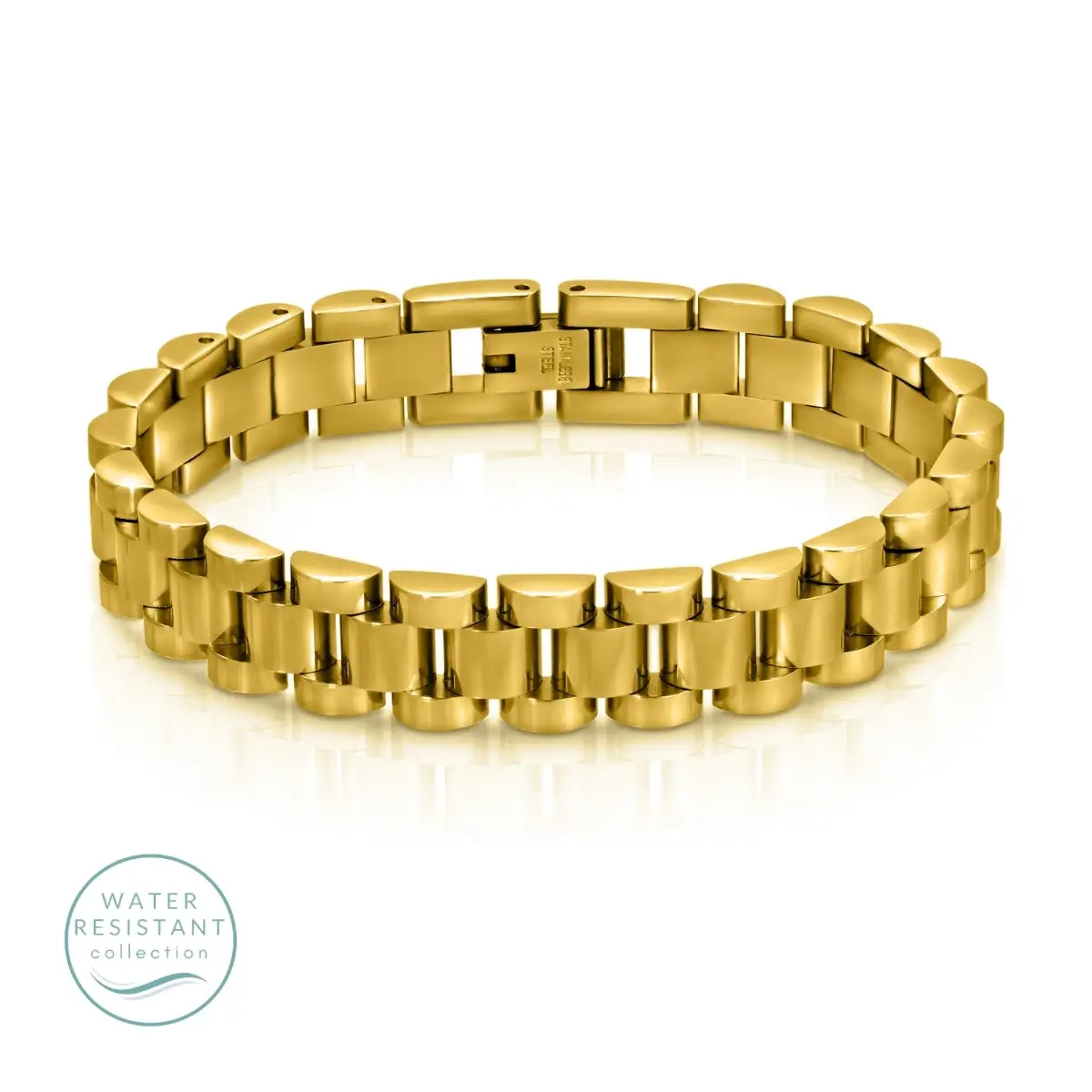 Slender Iconic Watch Strap Bracelet, Water-Resistant - Gold