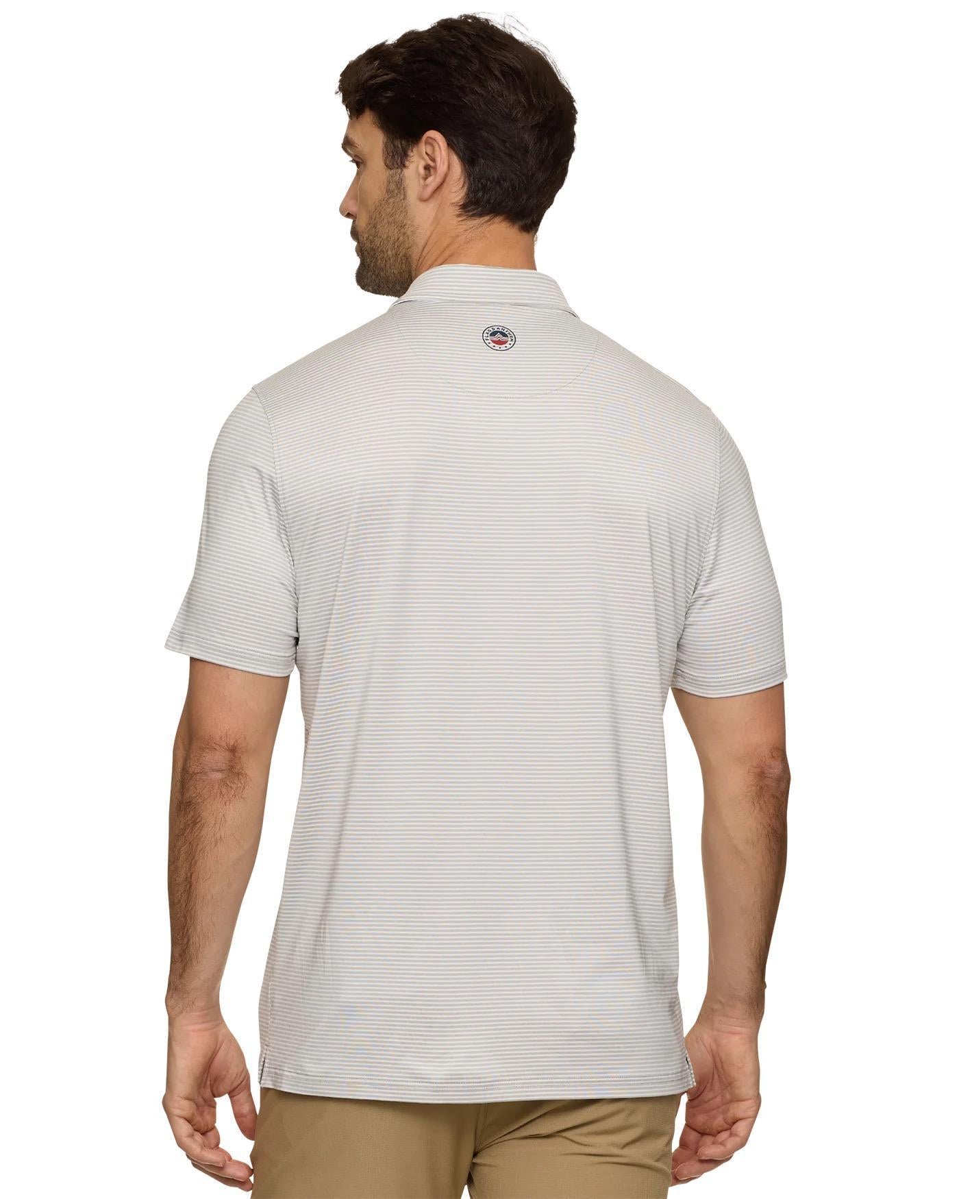 Naples Performance Polo - Light Grey/White