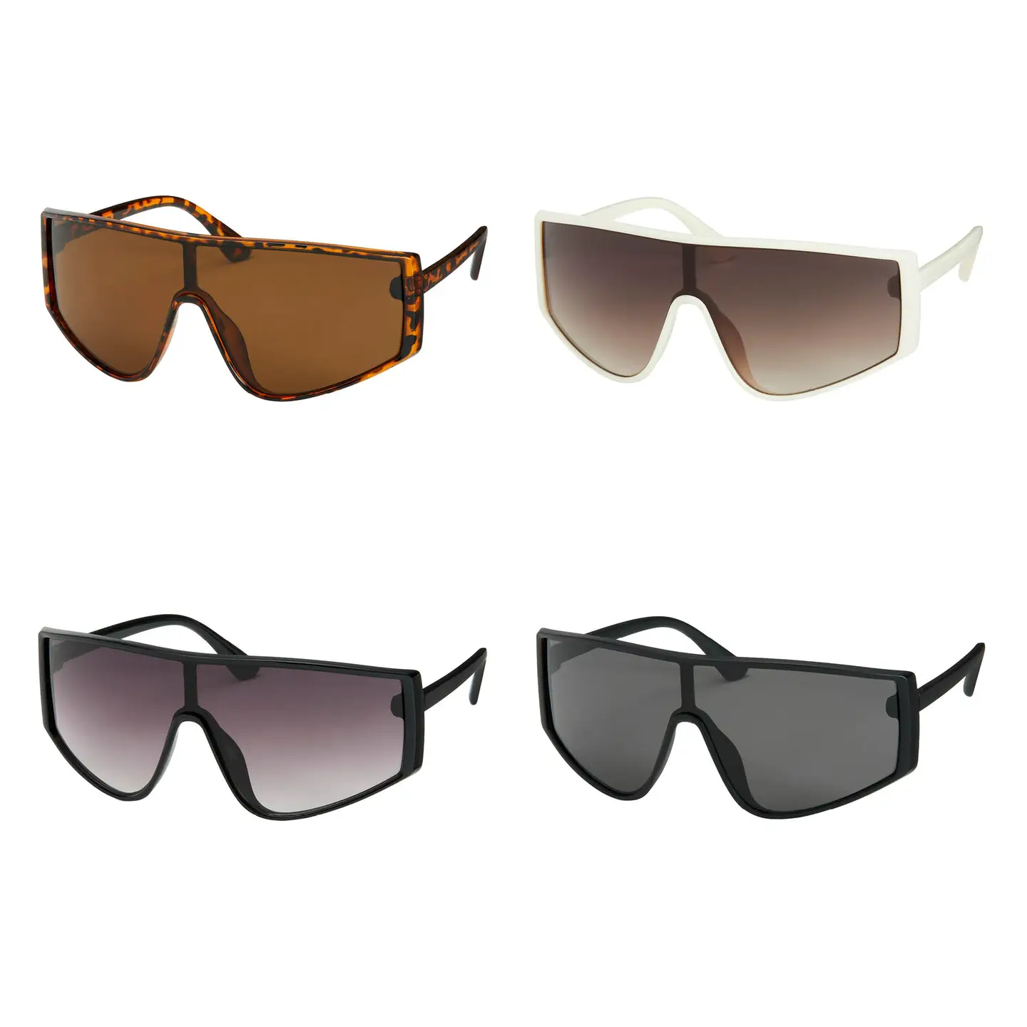 Shields-Wrap Lens Sunglasses