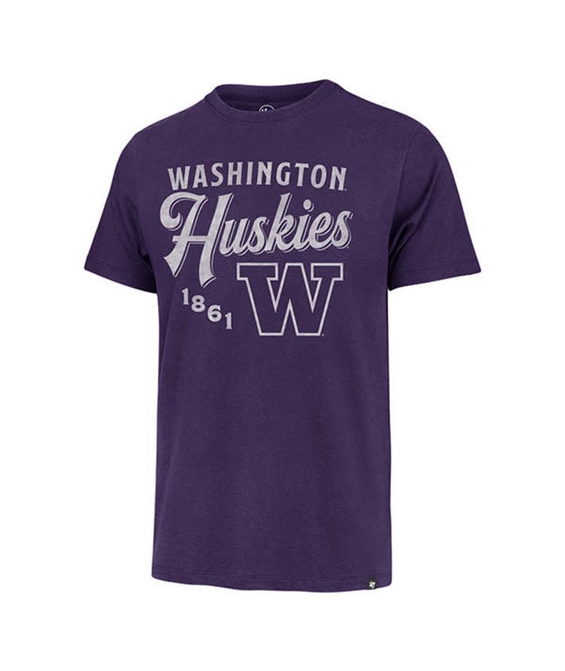 Washington Huskies Purple Diagonal Script Franklin Tee