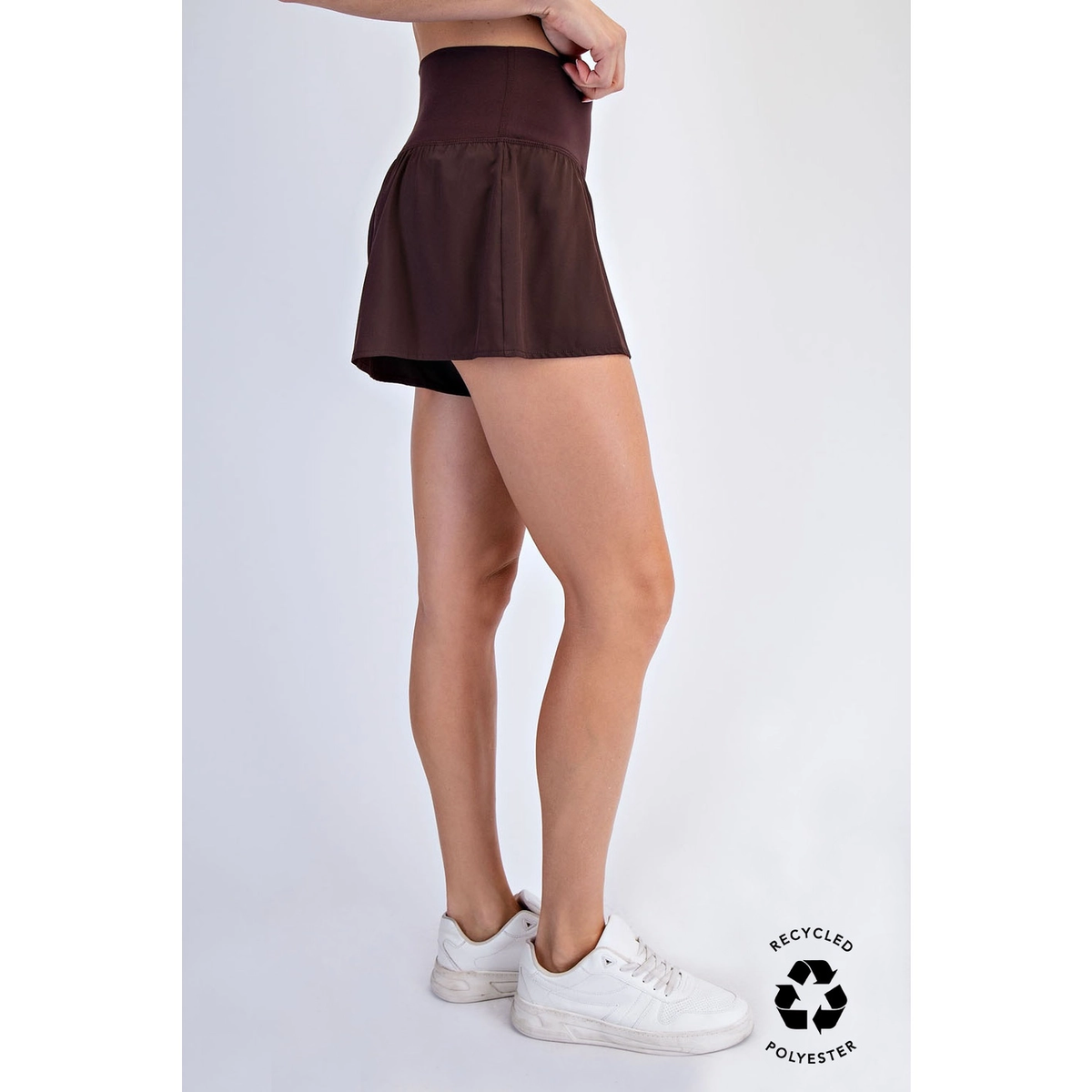 V Crossover Flared Short - Espresso