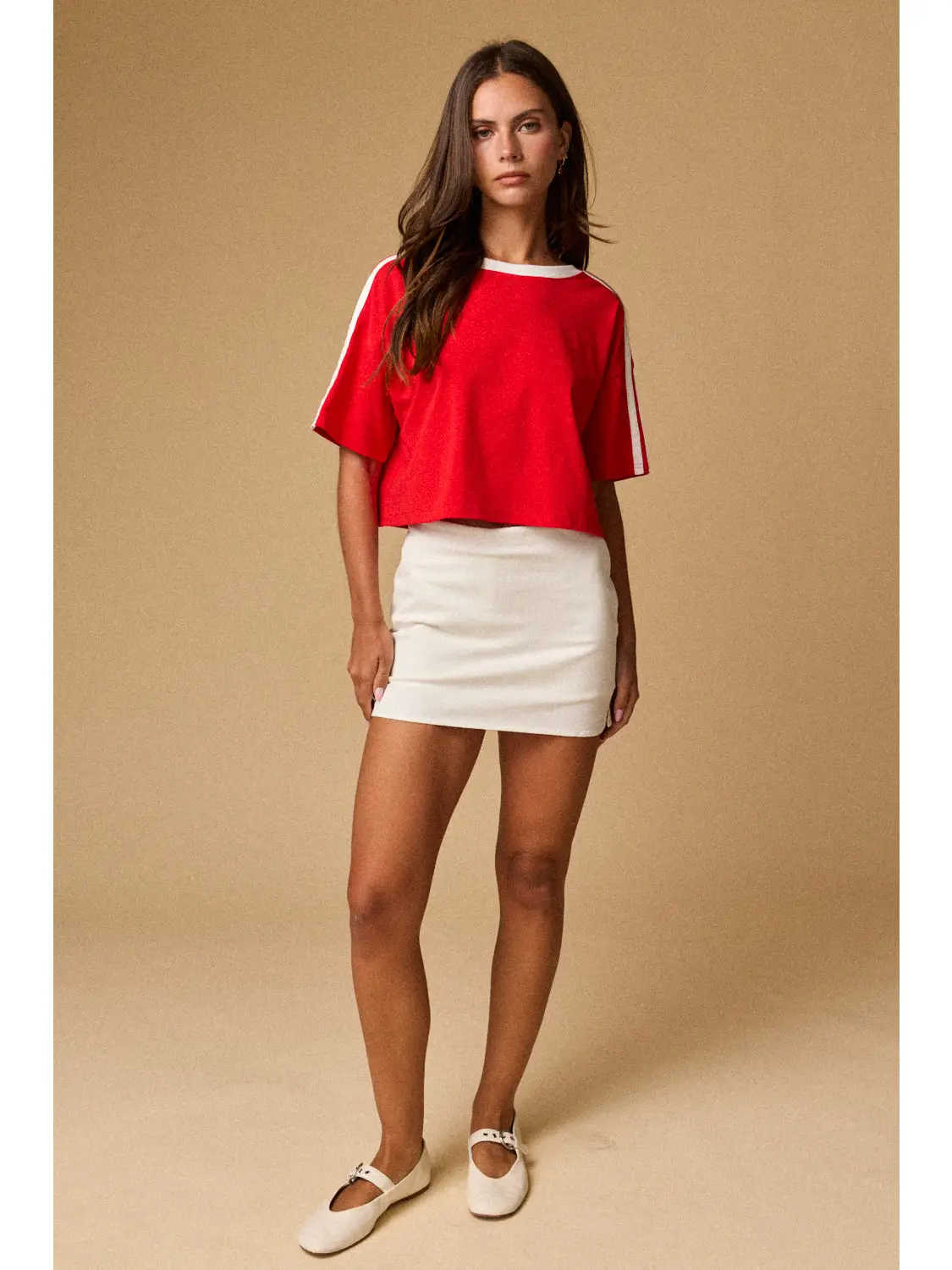 Minimal Mini Skort Slim Fit - White
