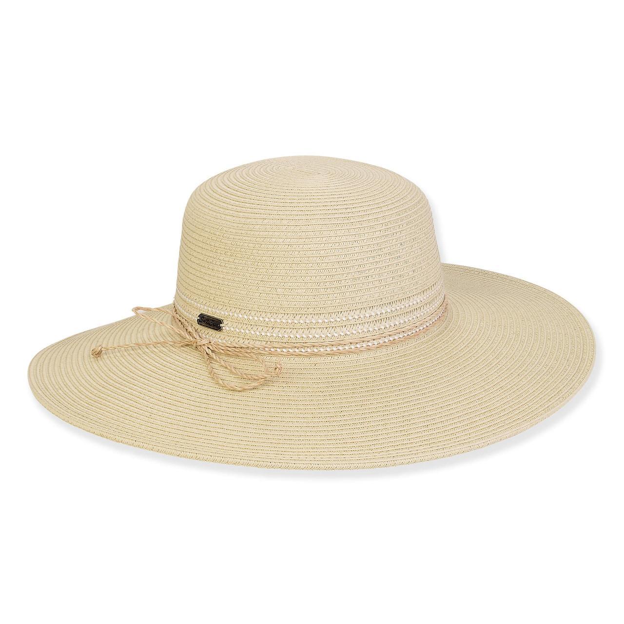 Paperbraid Floppy Hat Brim 4" - Beige