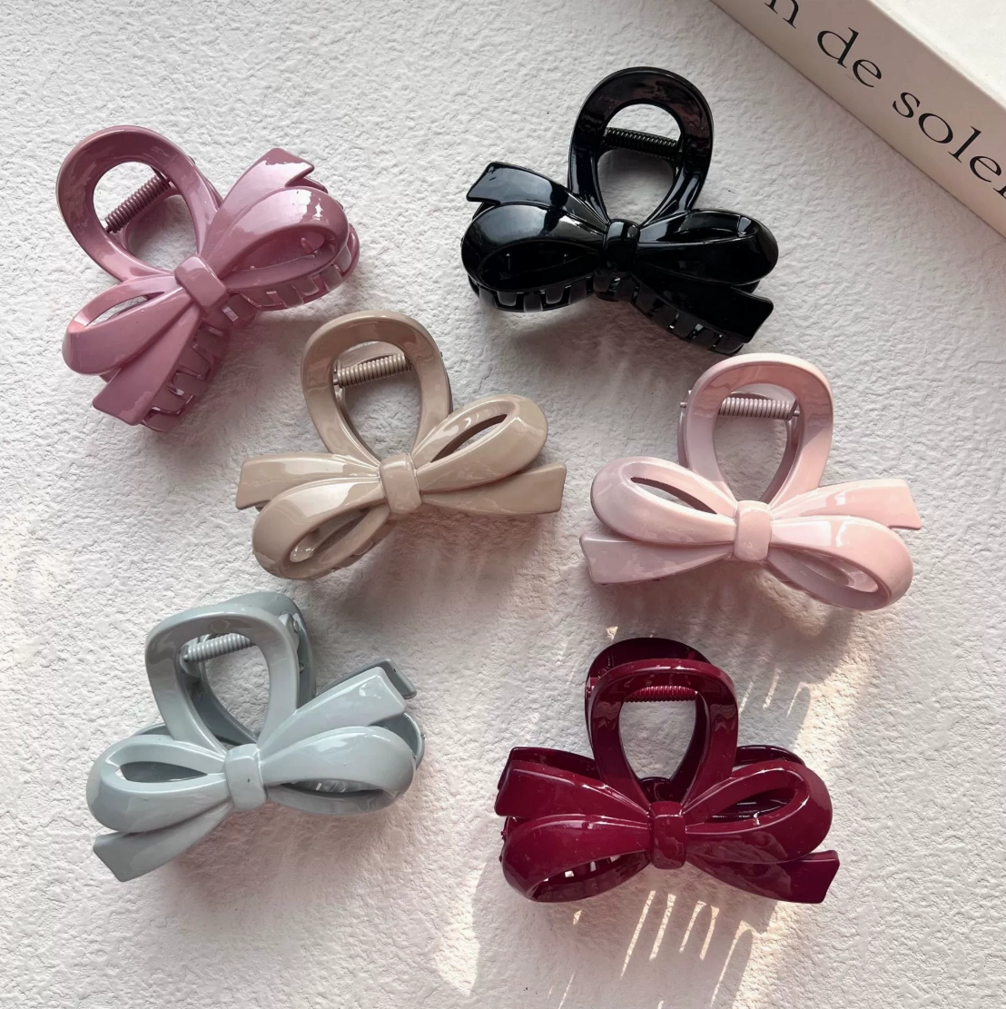Bow Feminine Hair Clip - Muted Colors