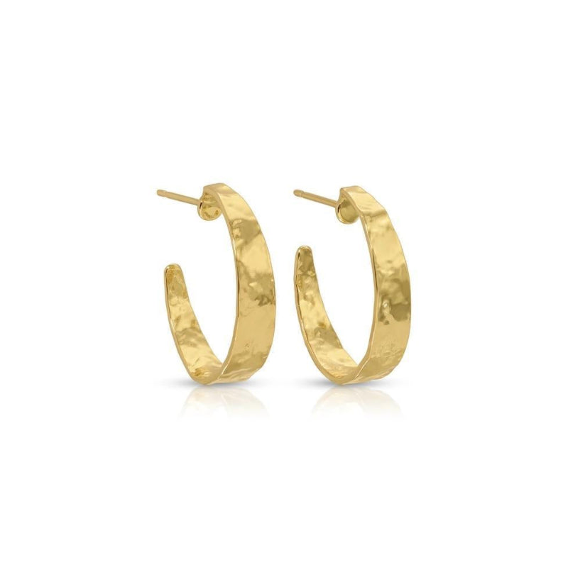 Splendid Iris Timeless High-Shine Gold Hoop Earrings