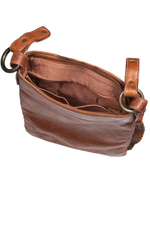 Scully Whip Stitch Cognac Handbag