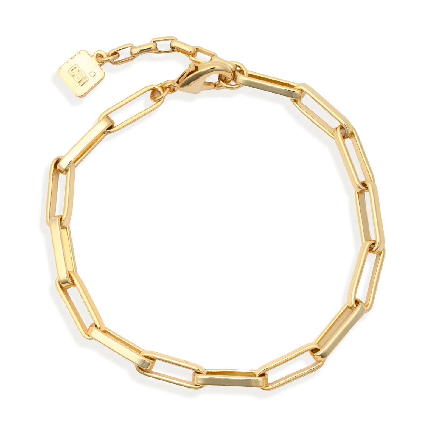 Gold Paperclip Link Bracelet Chain