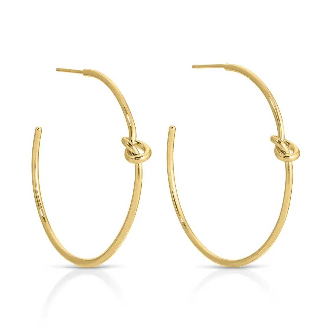 Delicate Knot Hoop - Gold