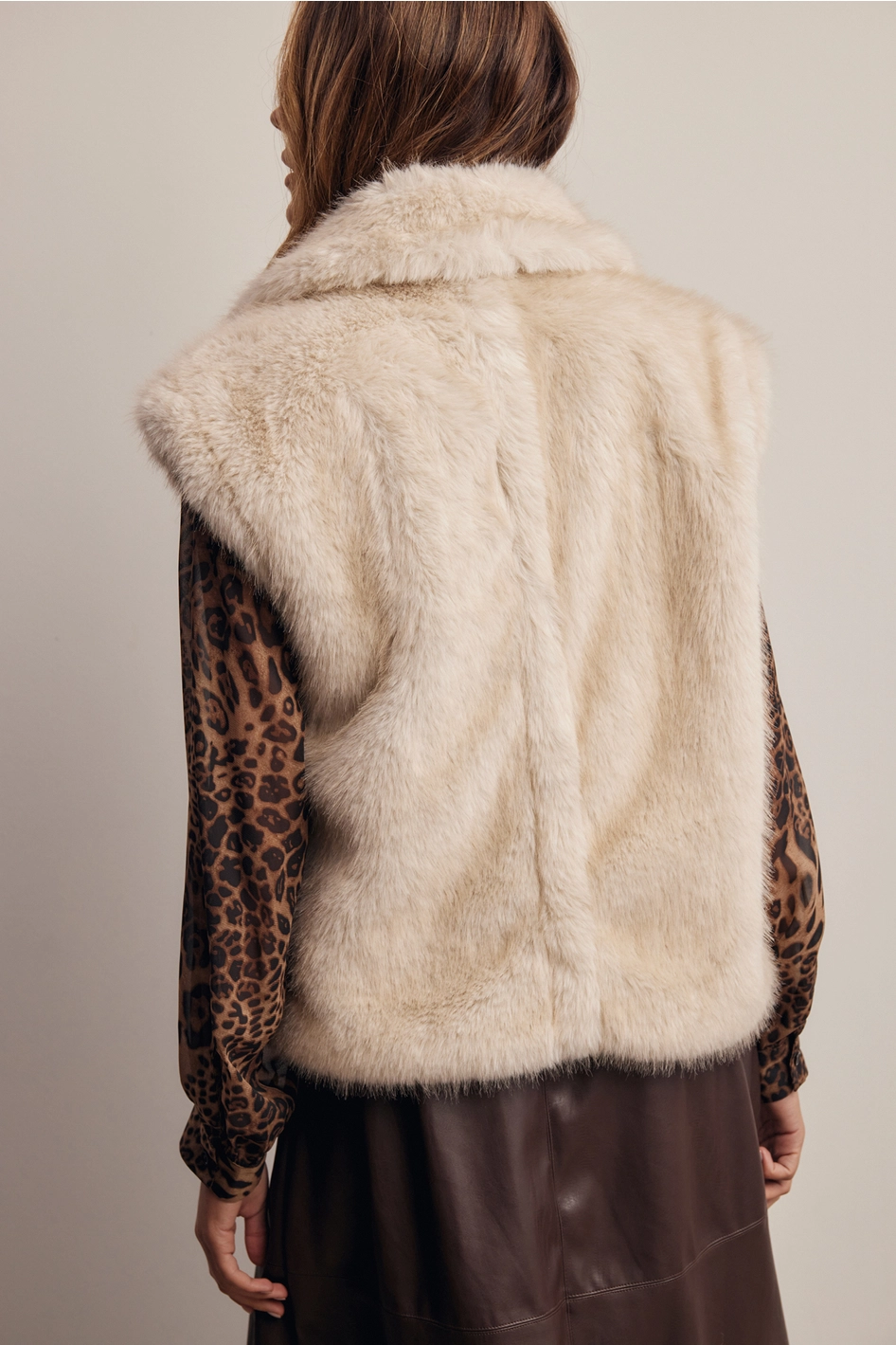 Faux Fur Collared Vest