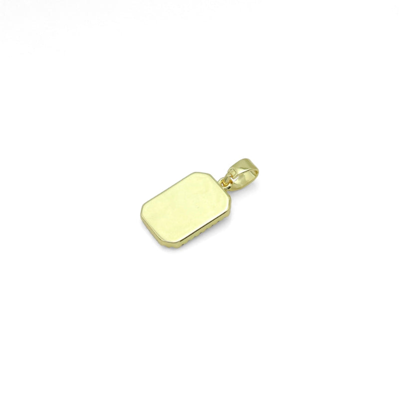Best Beads & Beyond Gold Rectangle Initial Charm