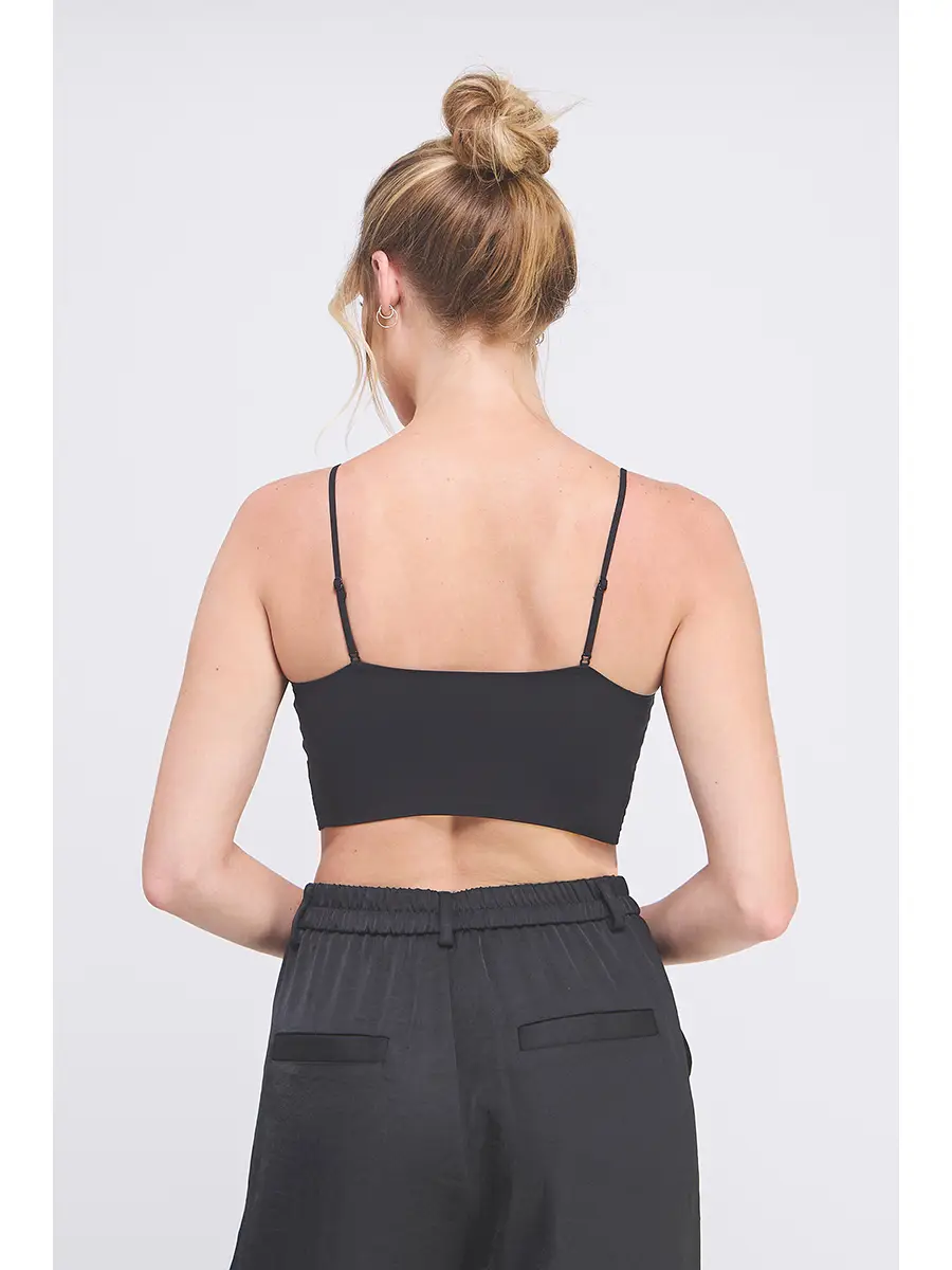 Slim Cable Knit Detail Bralette