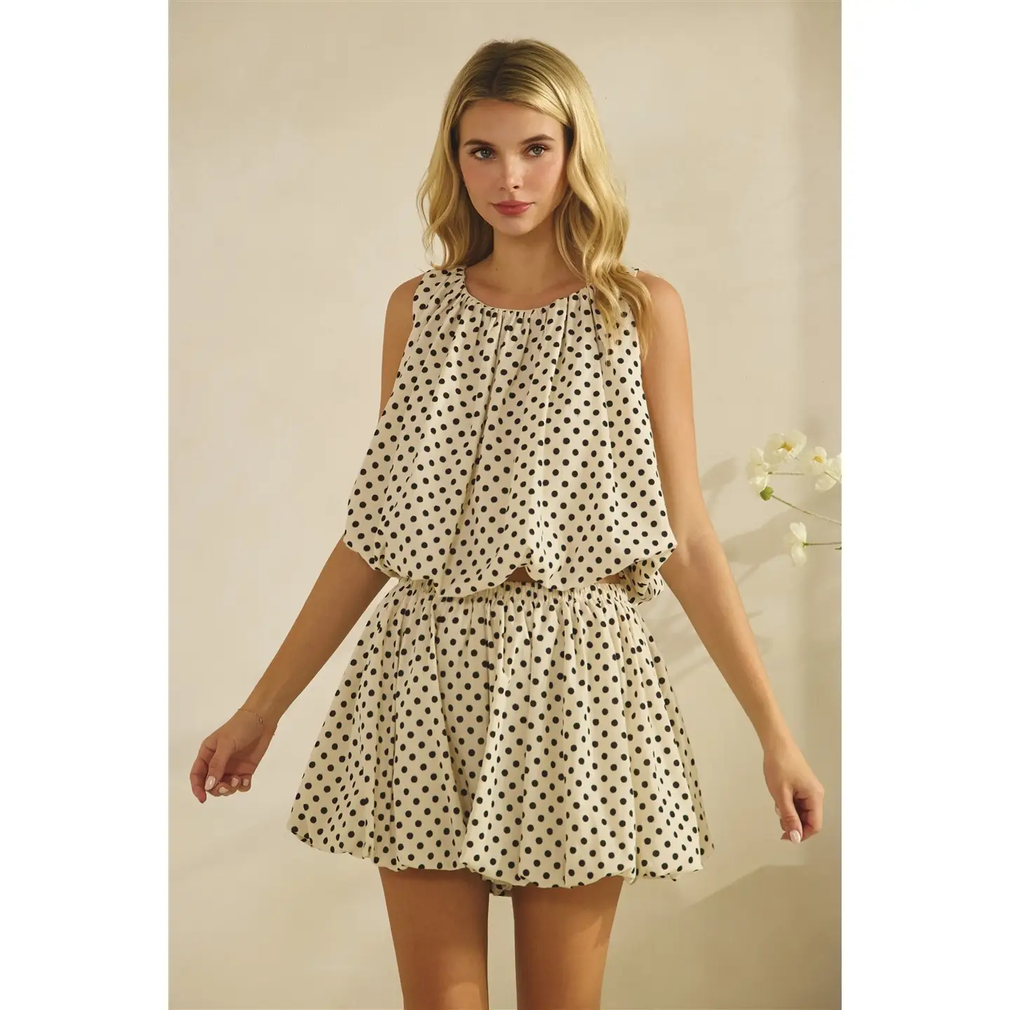 Polka Dot Bubble Skirt