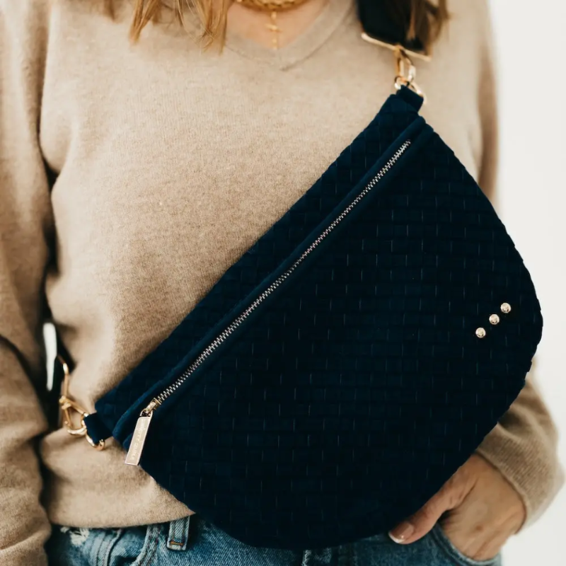 Pretty Simple Suede Westlyn Woven Bum Bag