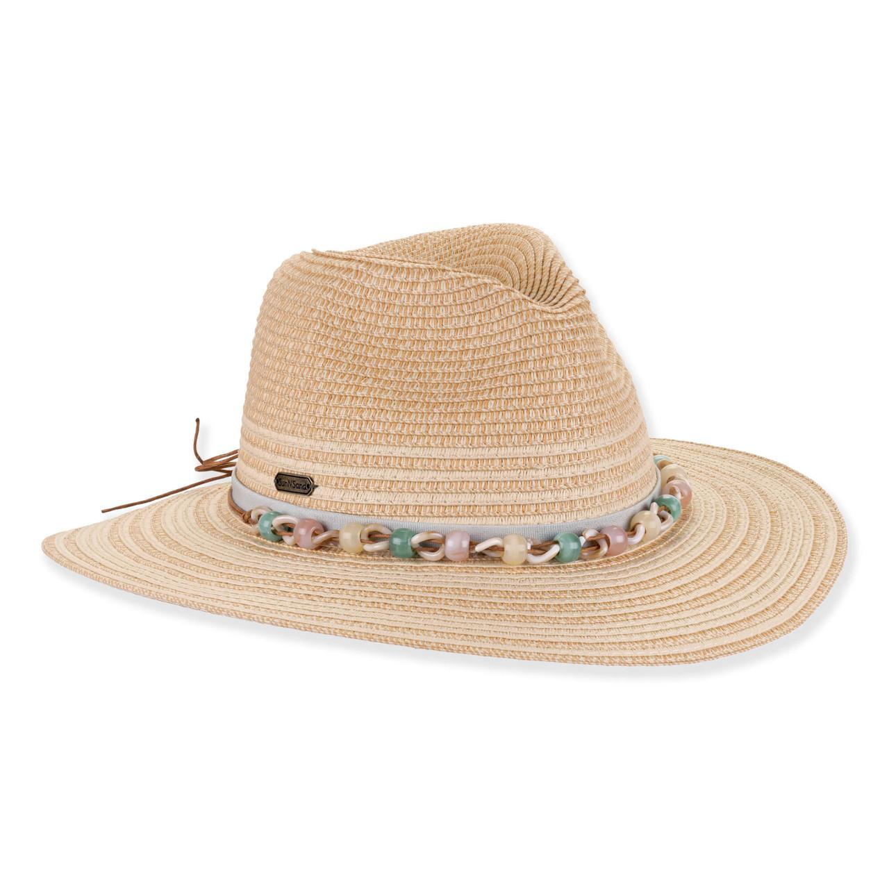 Womens Paper Braid Safari Hat Brim 3.25" - Natural