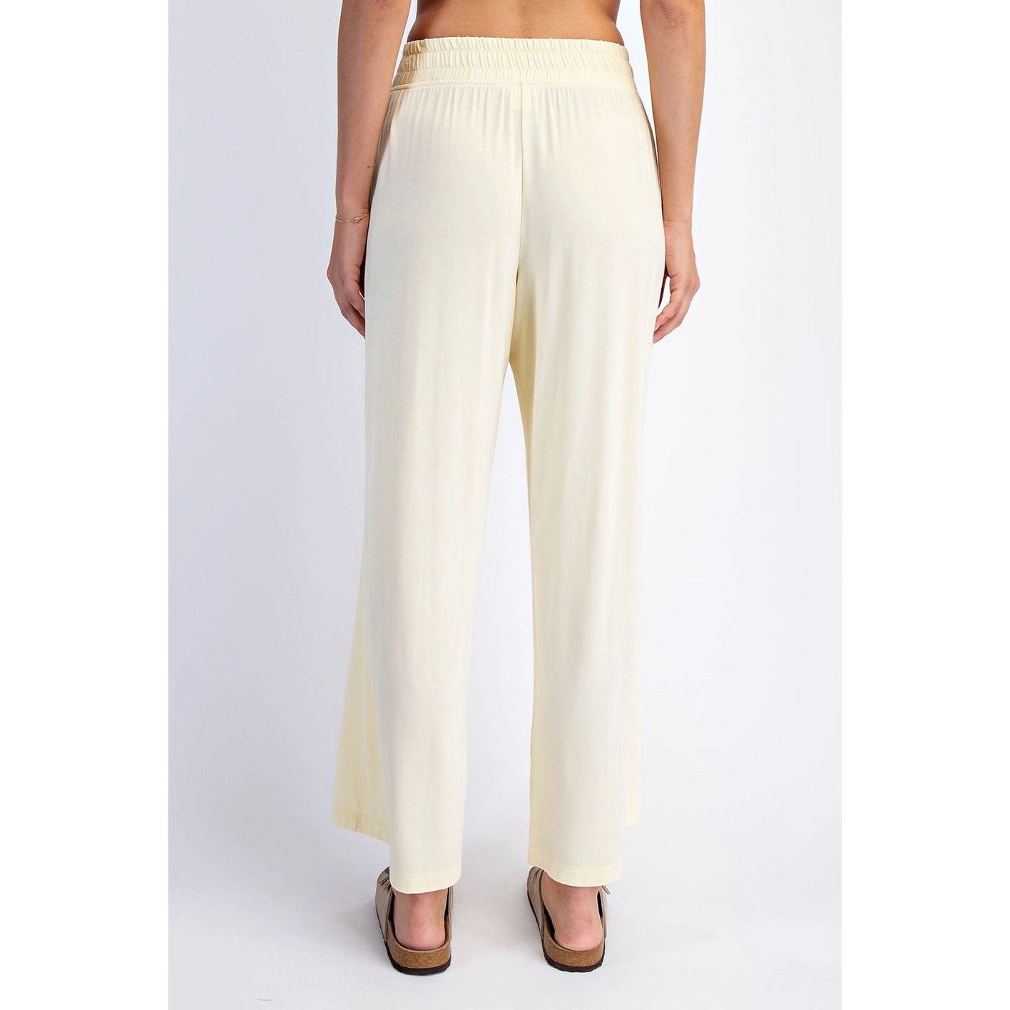 Viscose Modal Cropped Wide Leg Pants