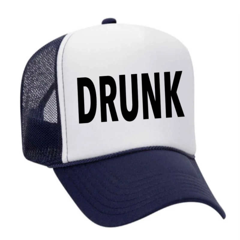 Drunk Trucker Hat | Navy/White