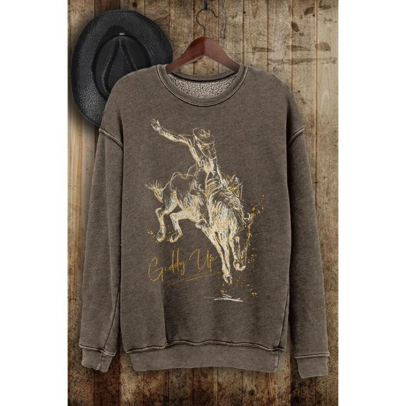 Giddy Up Foil Mineral Sweatshirts