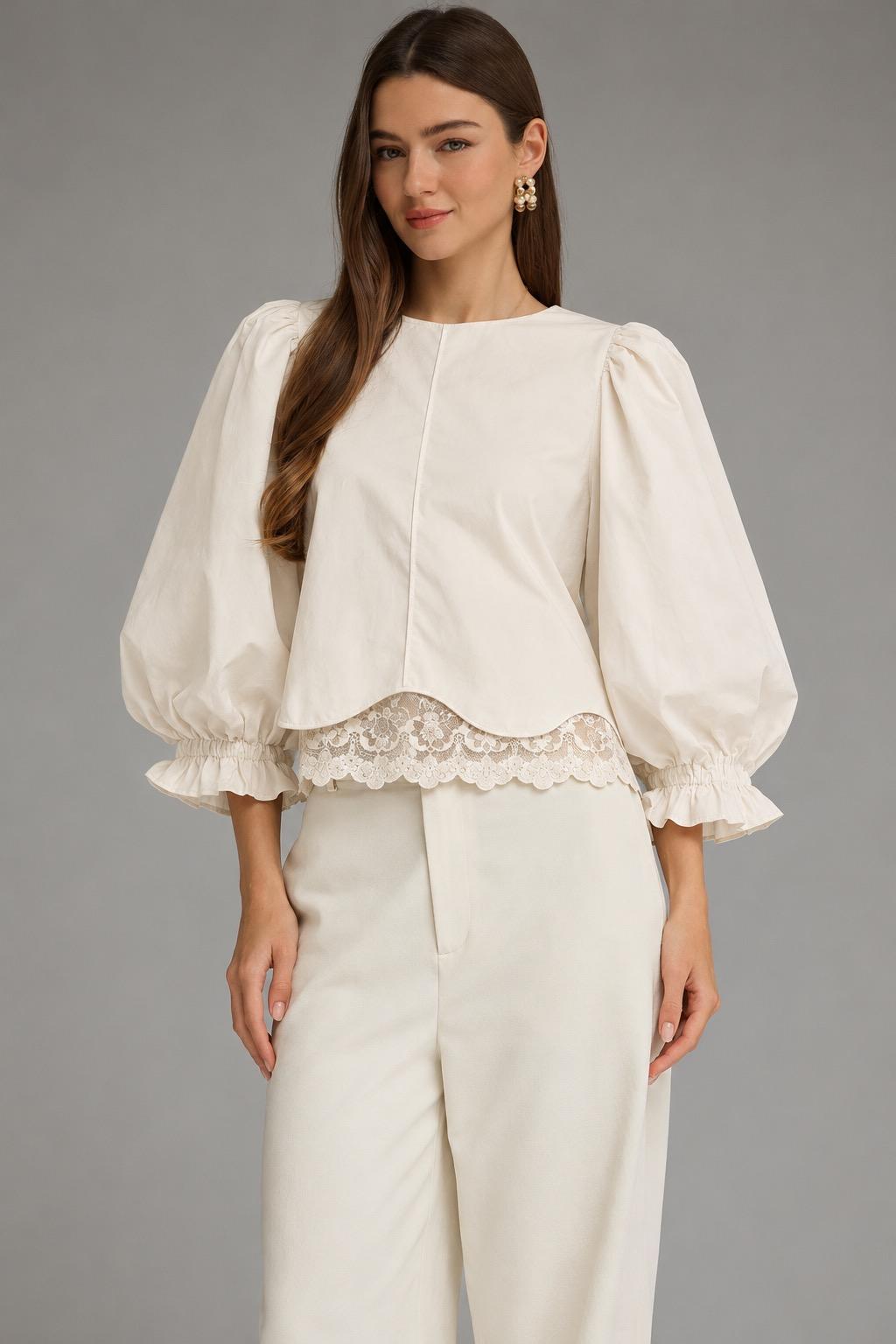 Lace Hem Top