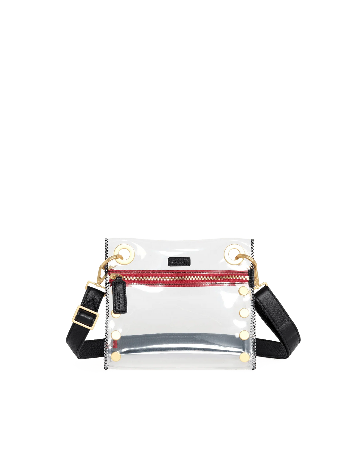 Hammitt Tony Clear Sml - Clear Black/Brushed Gold Red Zip
