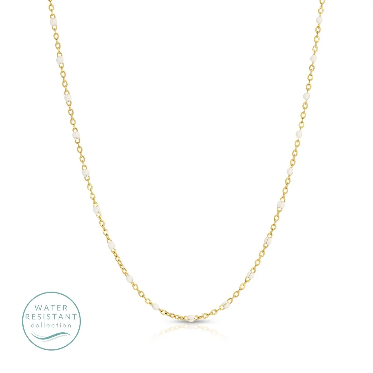 Necklace - Colorful dotted chain