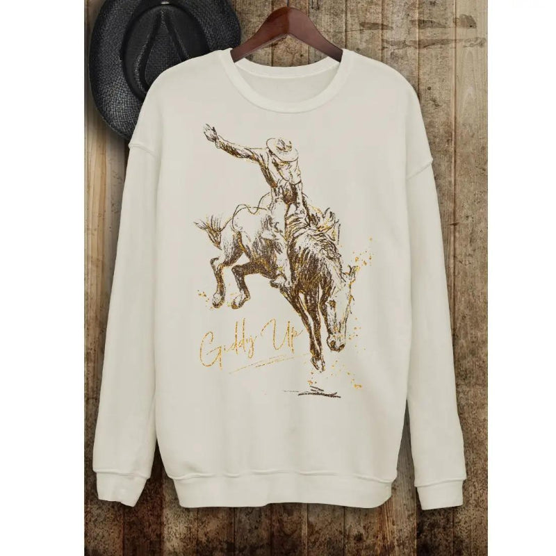 Giddy Up Foil Mineral Sweatshirts