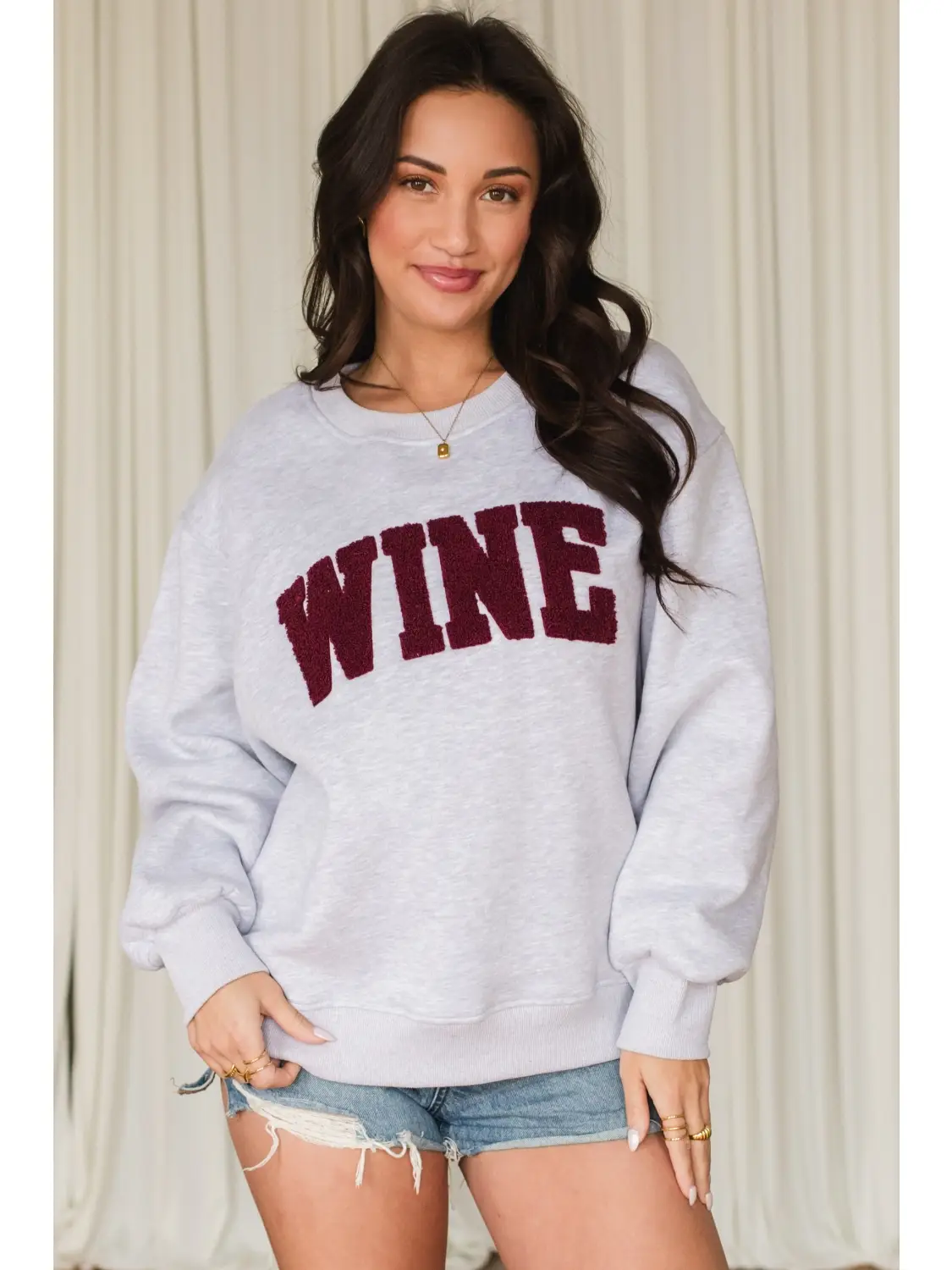 Gray Wine Sweatshirt