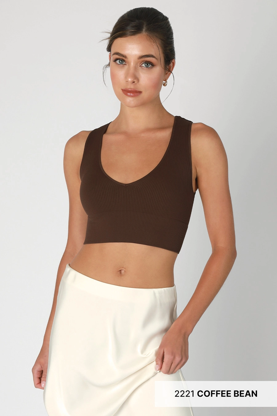 Plunge V-Neck Crop Top