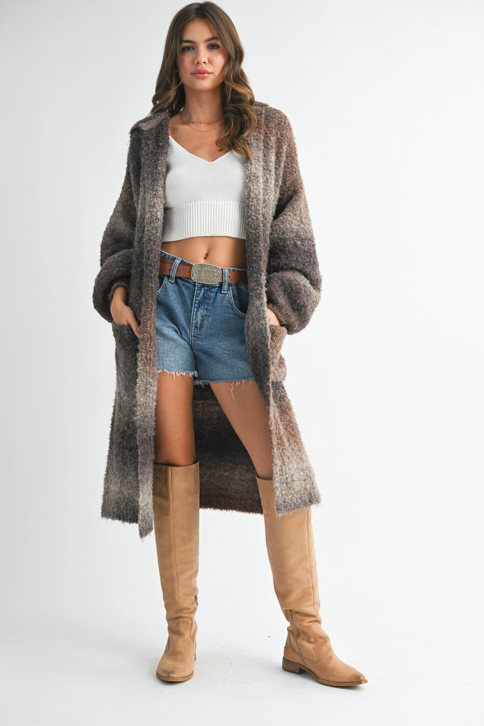 Nelsi Cardigan - Brown Multi