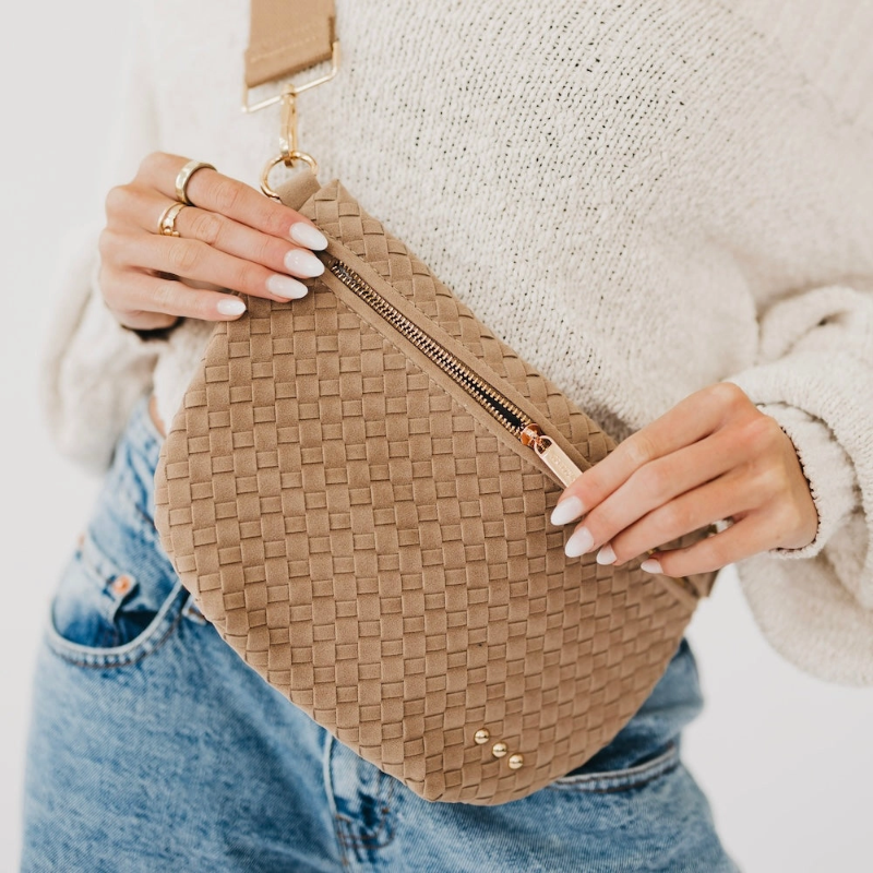 Pretty Simple Suede Westlyn Woven Bum Bag