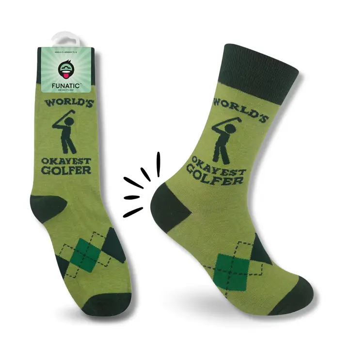 World's Okayest Golfer Socks