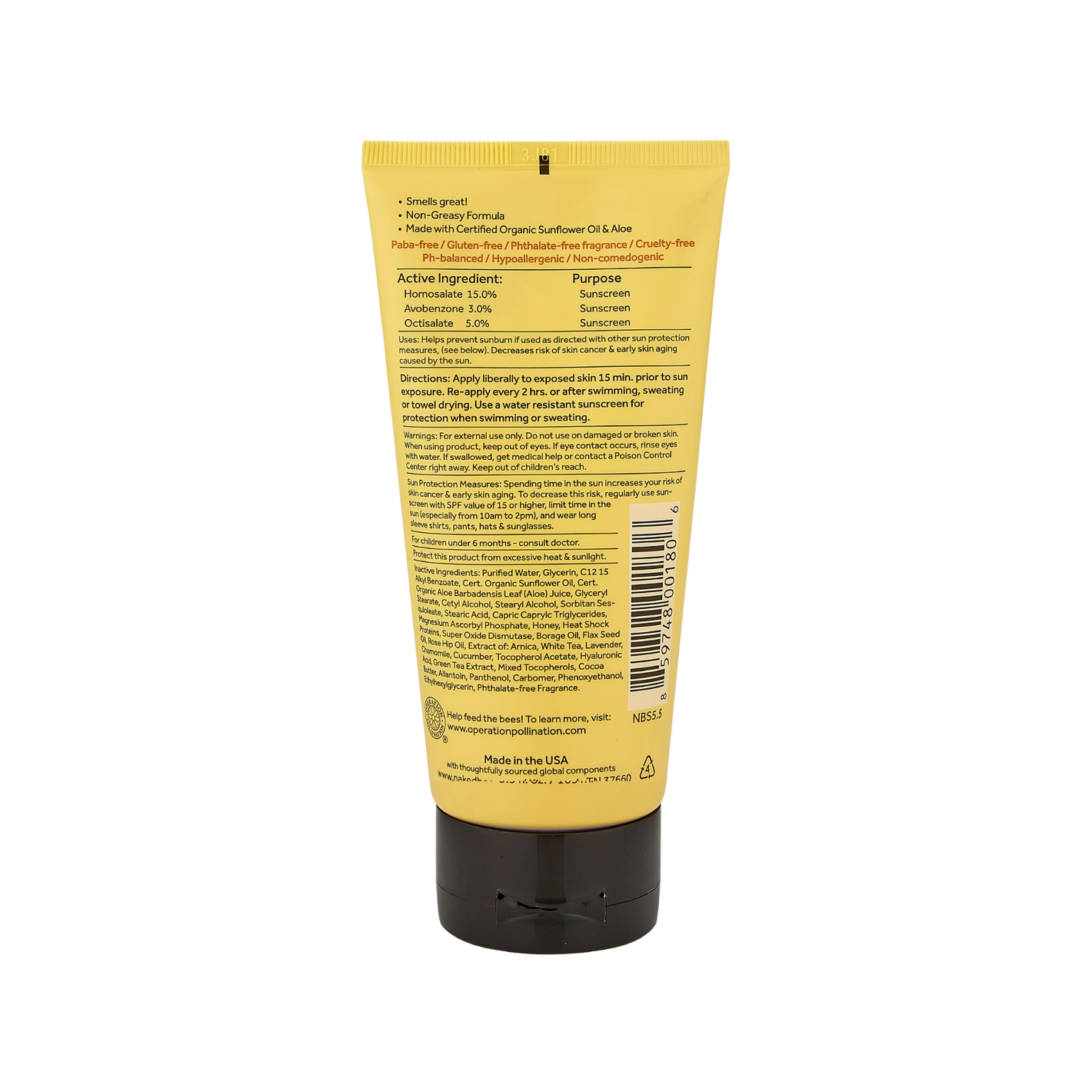 5.5 oz. Orange Blossom Honey SPF 30 Moisturizing Sunscreen