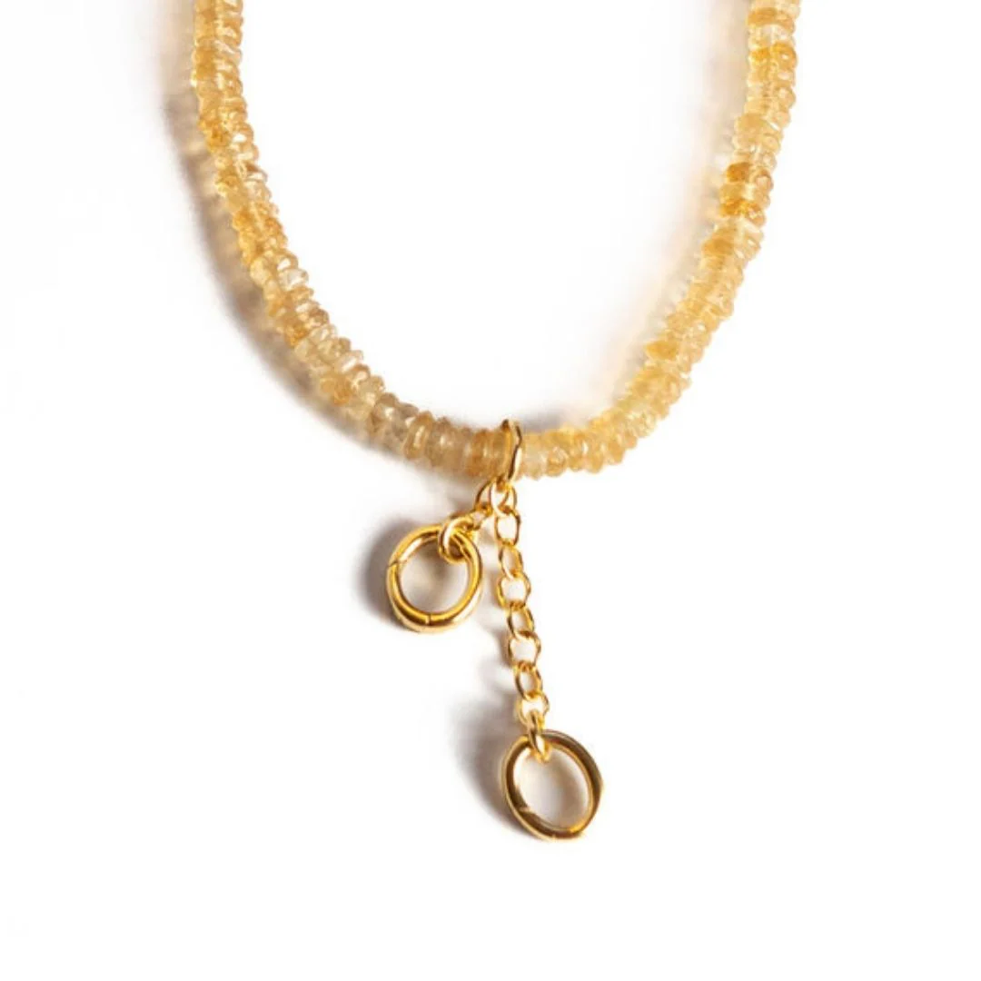 Gemstone Double Clasp Necklace