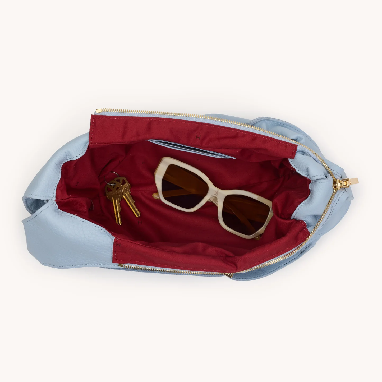 Hammitt Tom Zip Med - Hazy Blue/Gold