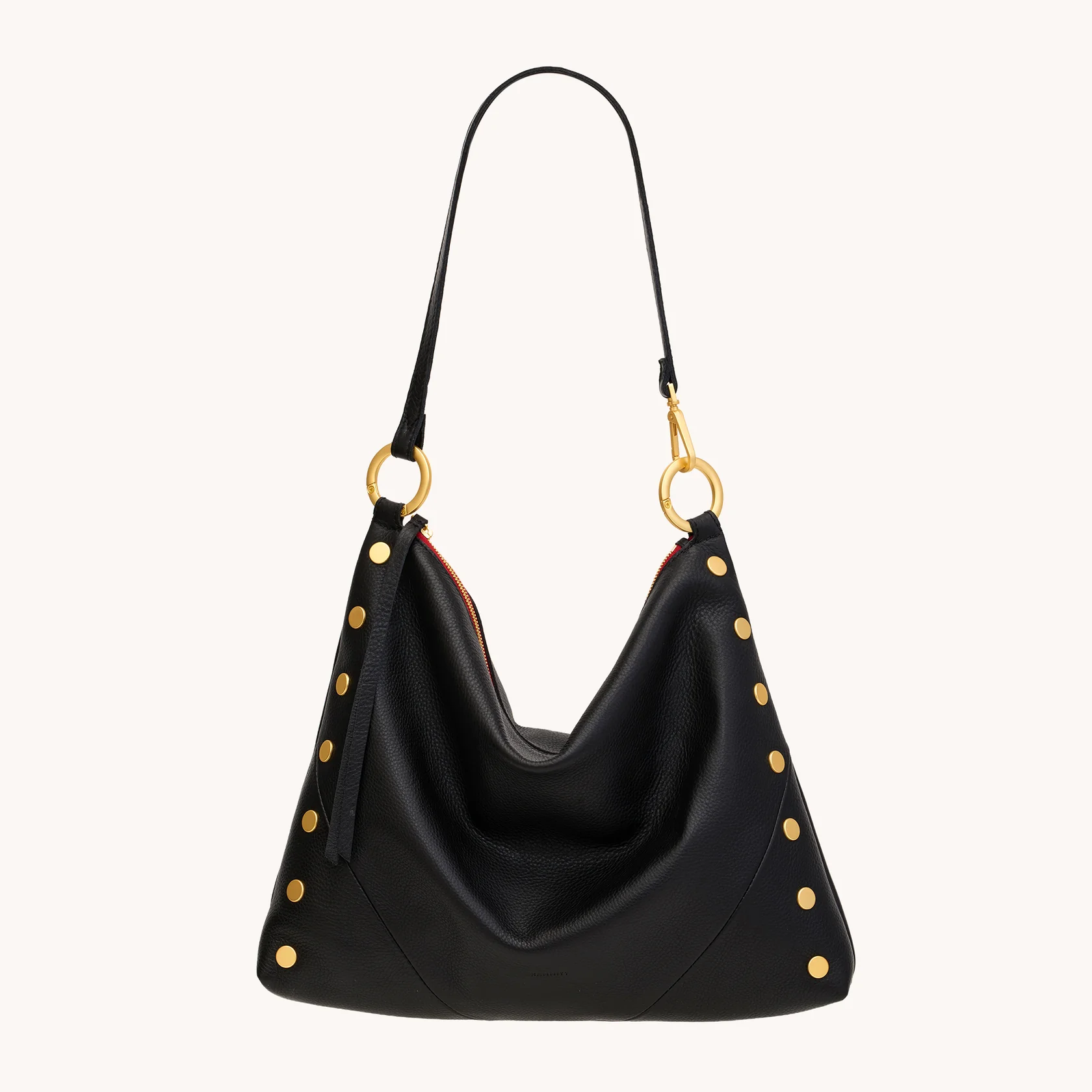 Hammitt Kyle Lrg - Black/Brushed Gold Red Zip