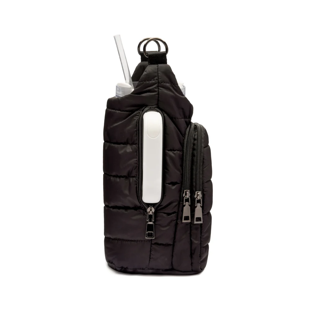HydroBag HANDLE - Black Matte with Vegan Leather Trimmed Strap